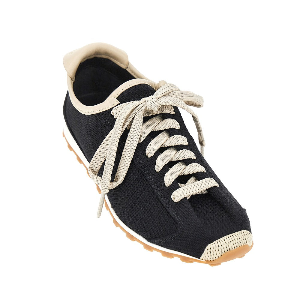 Jacquemus Sneakers 'Les Tennis' in tela e pelle, view 2