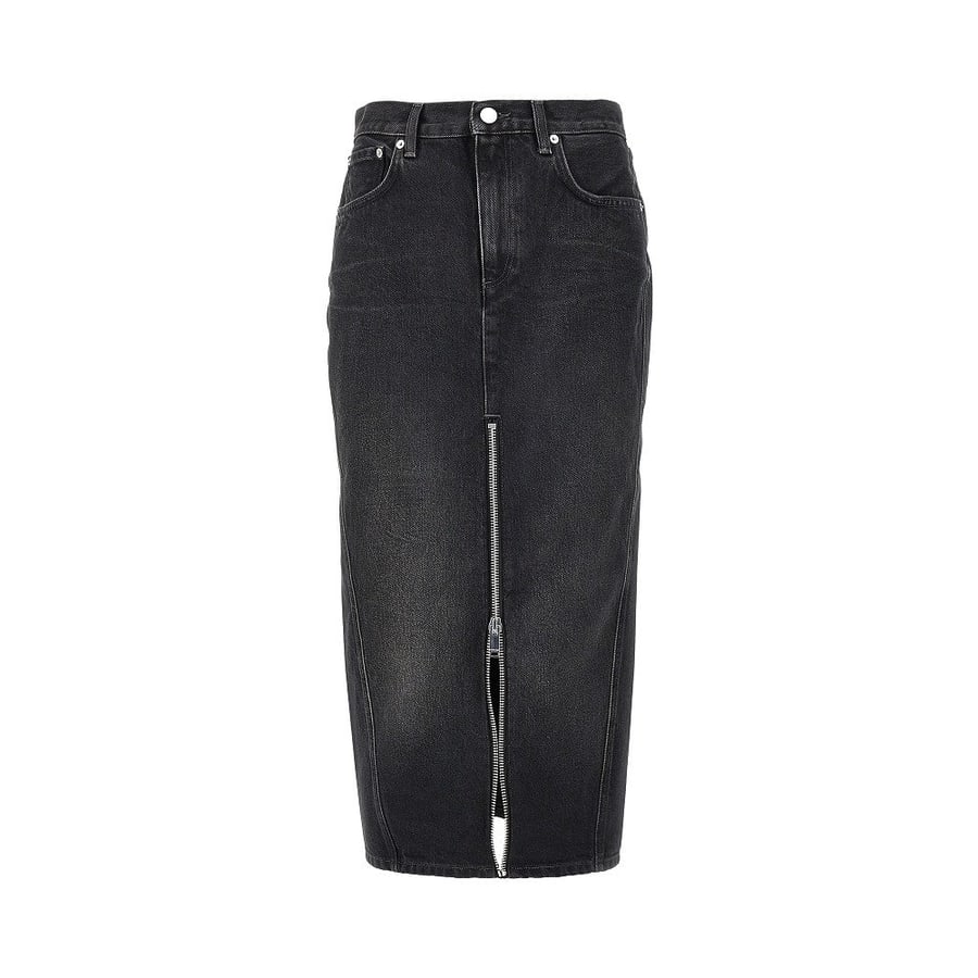 HAIKURE Gonna midi in denim con zip