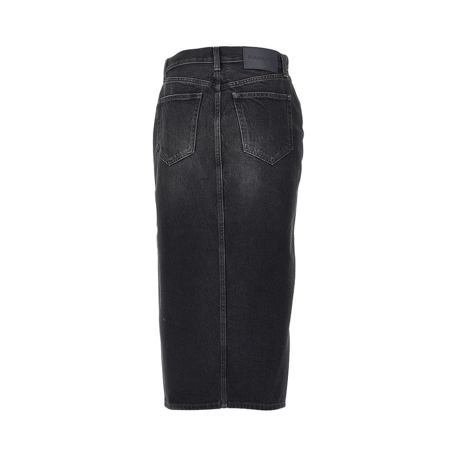 HAIKURE Gonna midi in denim con zip, view 3
