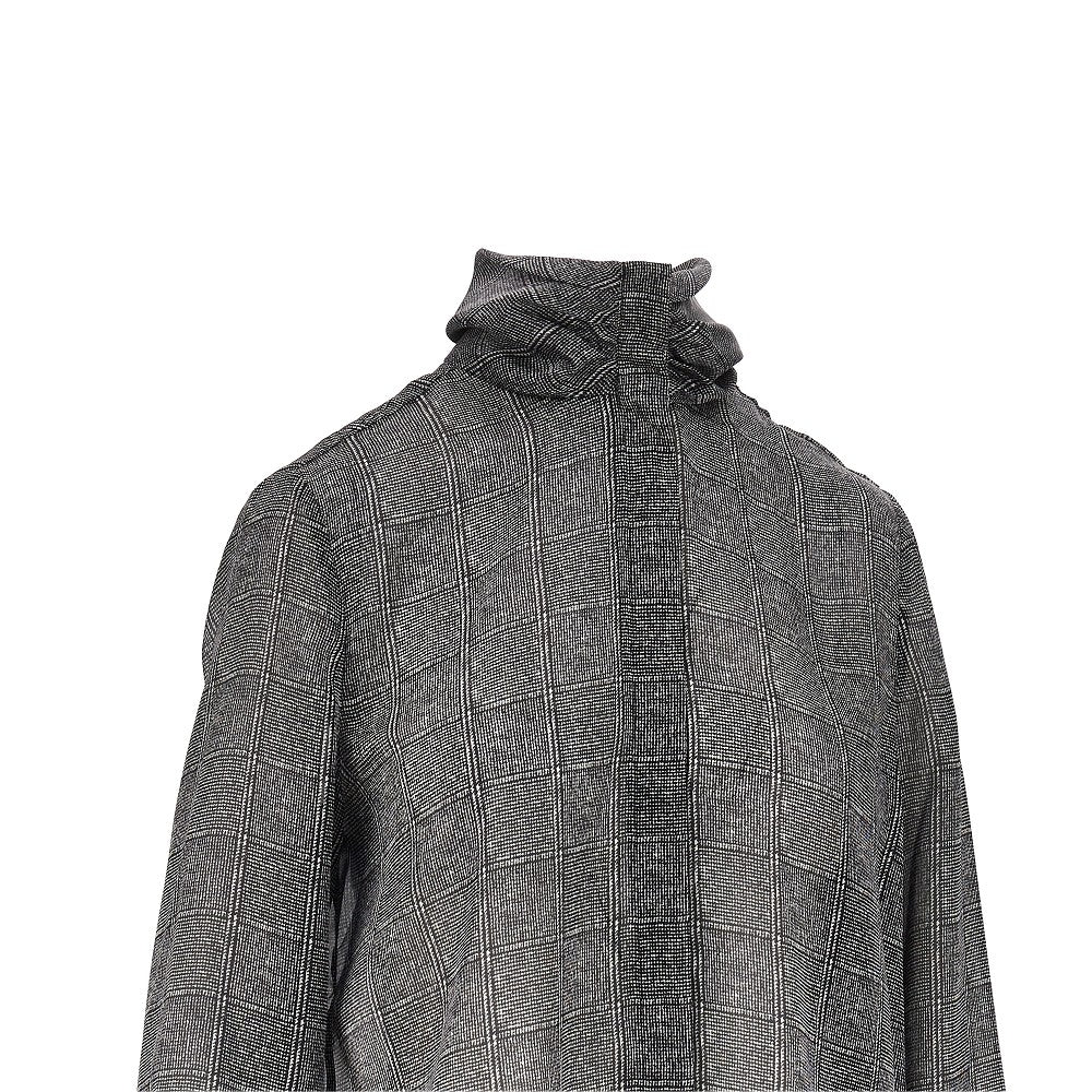 Emporio Armani Camicia in satin stampa check, view 2