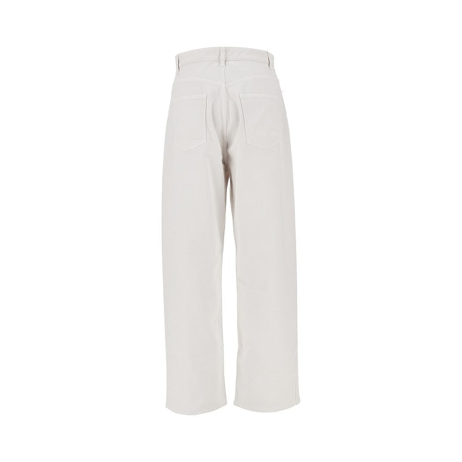 PHOEBE PHILO Jeans Drop in drill di cotone, view 3
