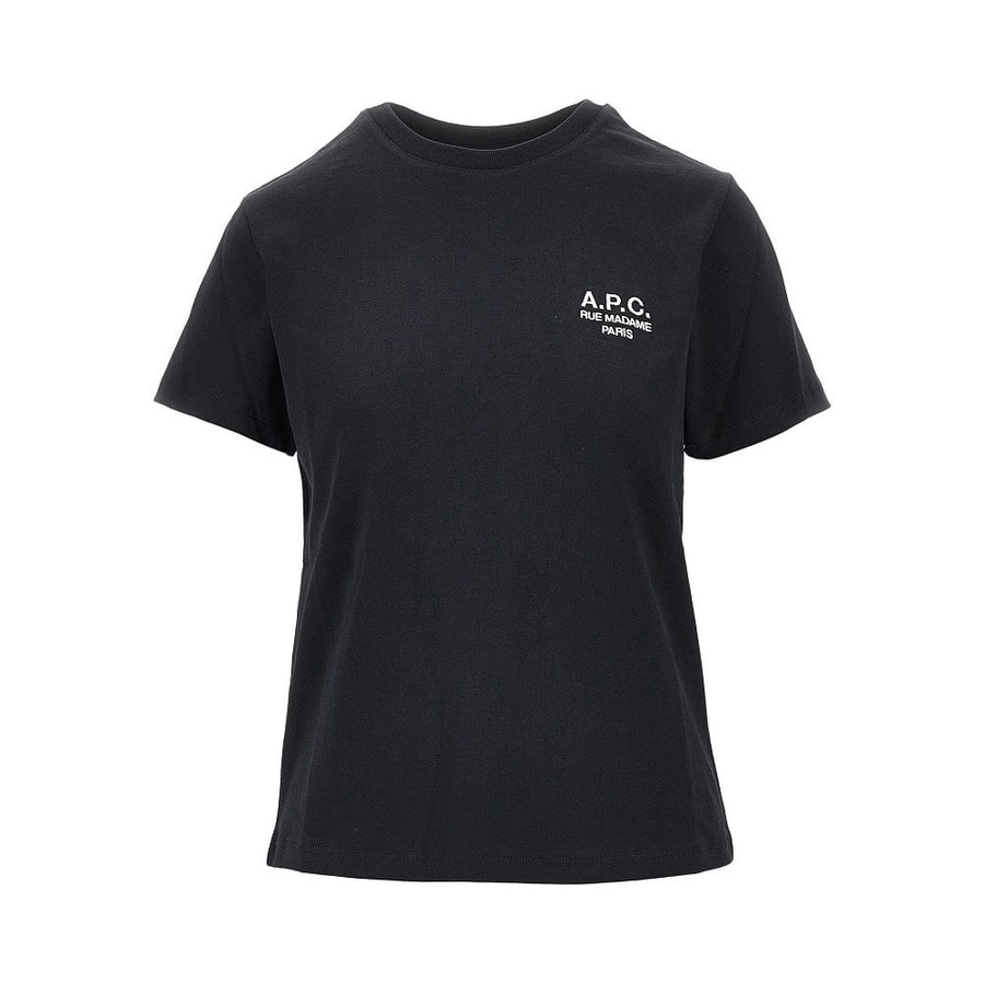 A.P.C. T-shirt in jersey con ricamo logo