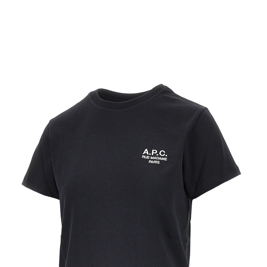 A.P.C. T-shirt in jersey con ricamo logo, view 2