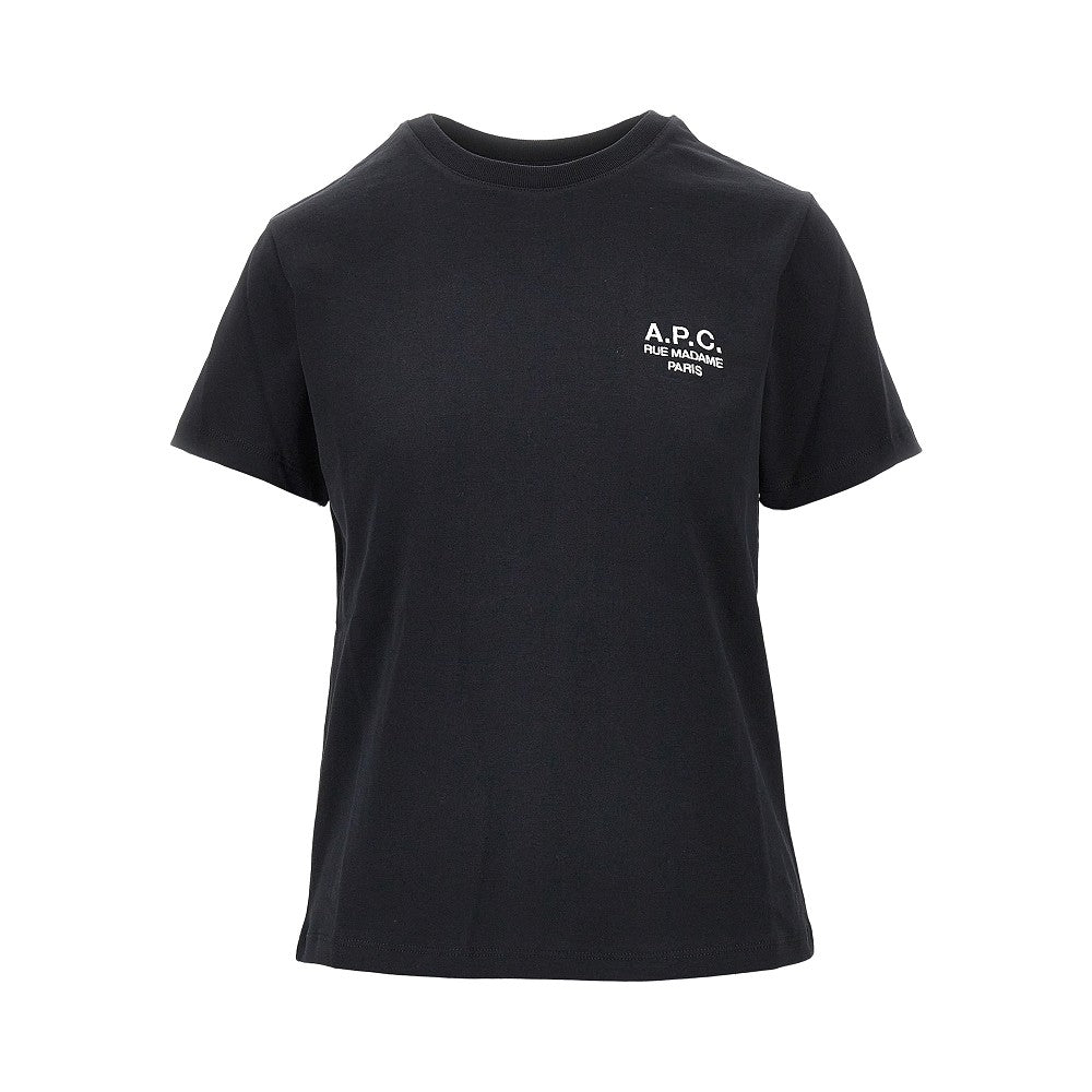 A.P.C. T-shirt in jersey con ricamo logo
