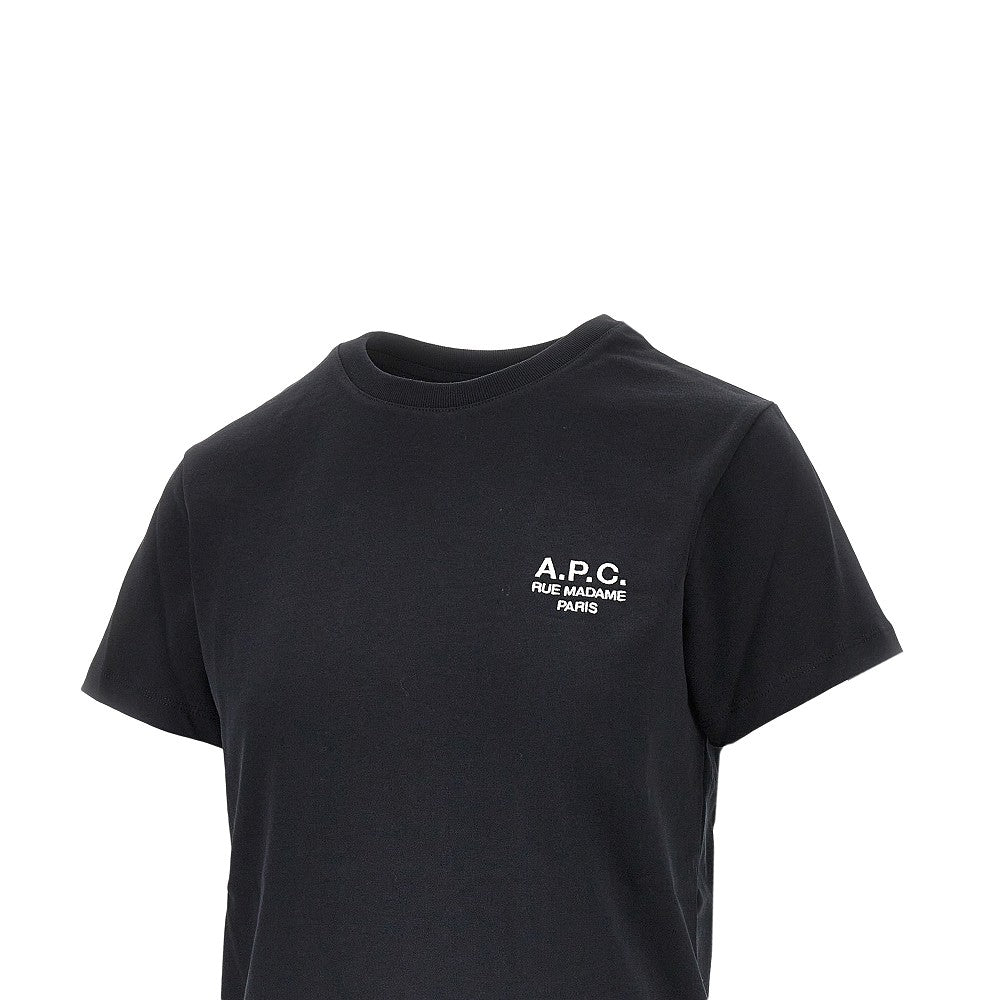 A.P.C. T-shirt in jersey con ricamo logo, view 2