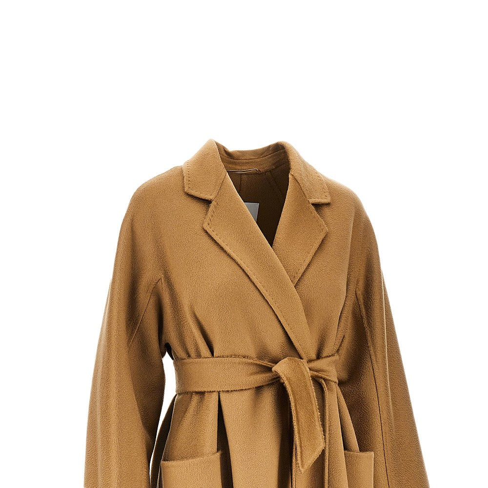 Max Mara Cappotto midi in panno con cintura, view 2