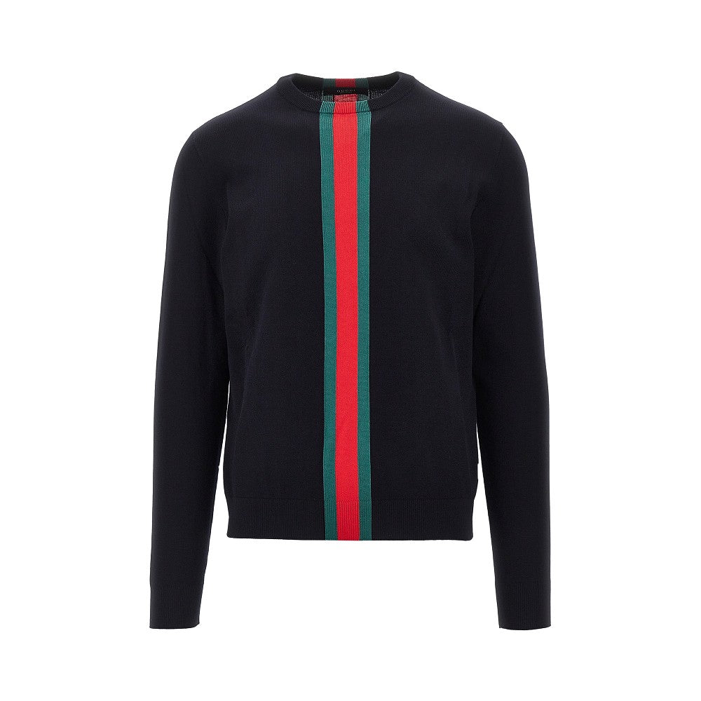 Gucci Pullover in maglia con Nastro Web