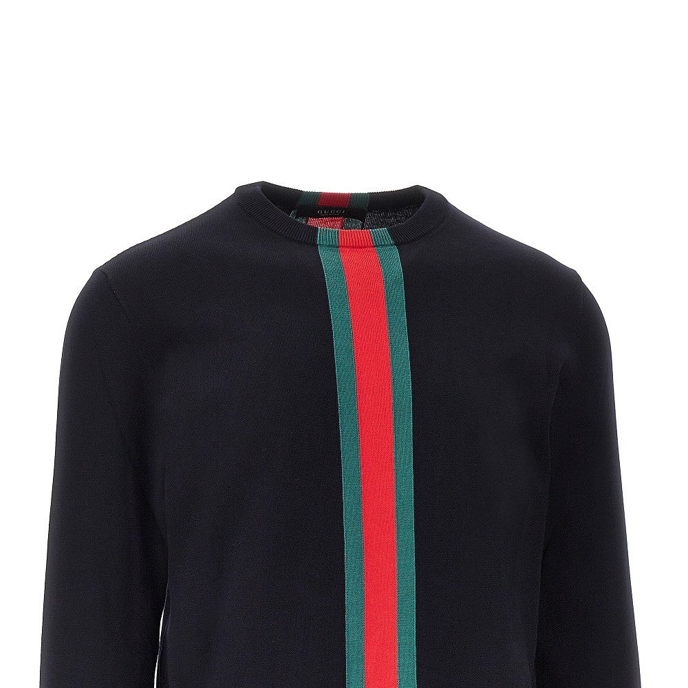 Gucci Pullover in maglia con Nastro Web, view 2