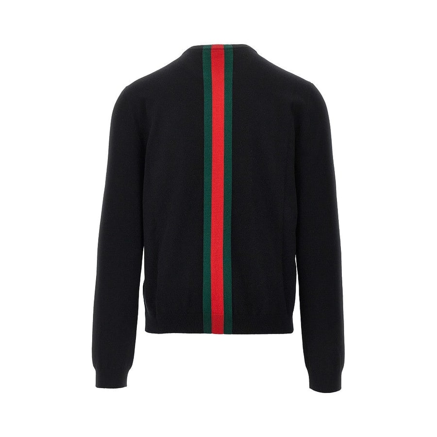 Gucci Pullover in cachemire con Nastro Web, view 3
