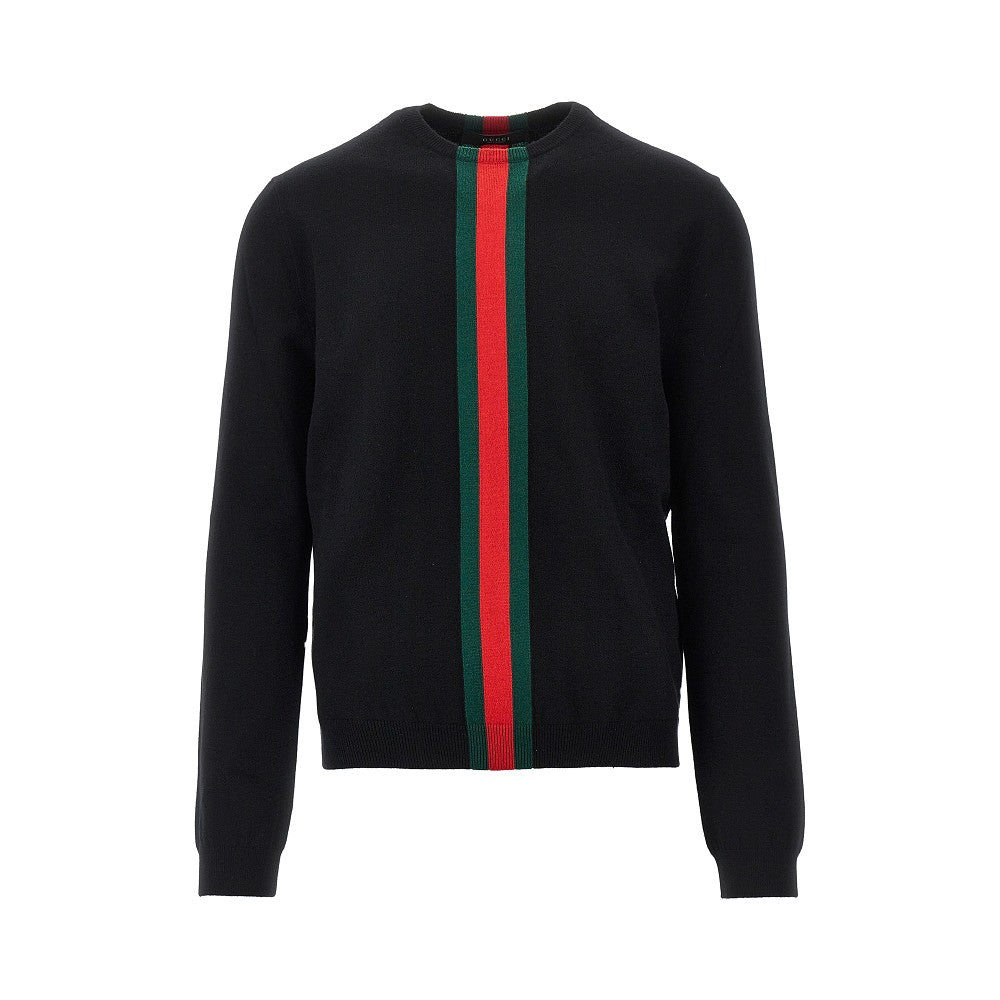 Gucci Pullover in cachemire con Nastro Web