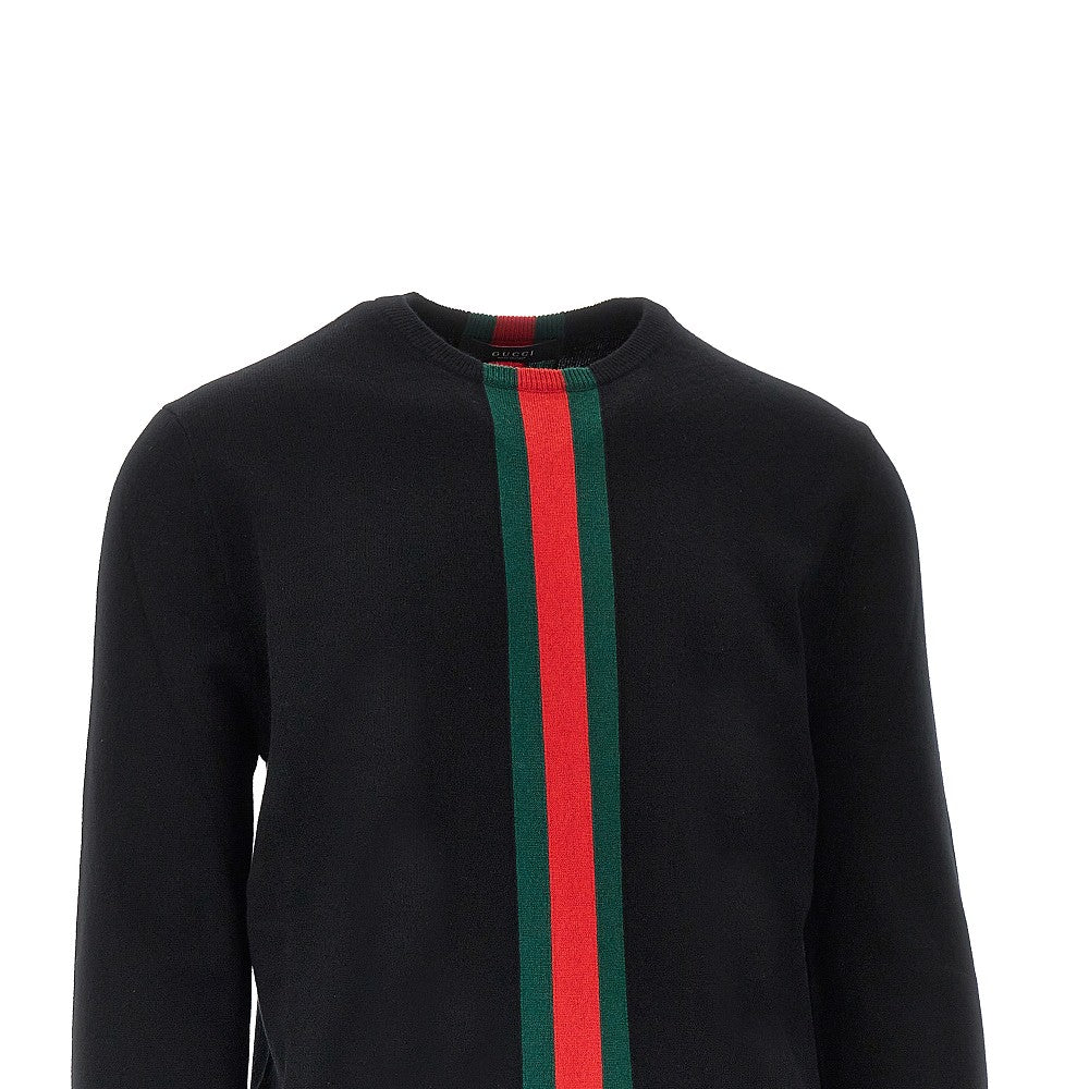 Gucci Pullover in cachemire con Nastro Web, view 2