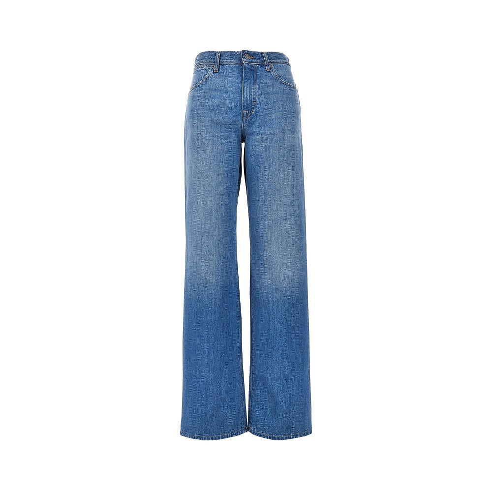 Gucci Jeans in denim délavé di cotone