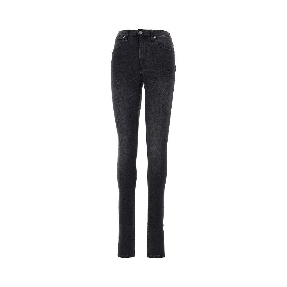 Gucci Jeans skinny in denim di cotone délavé