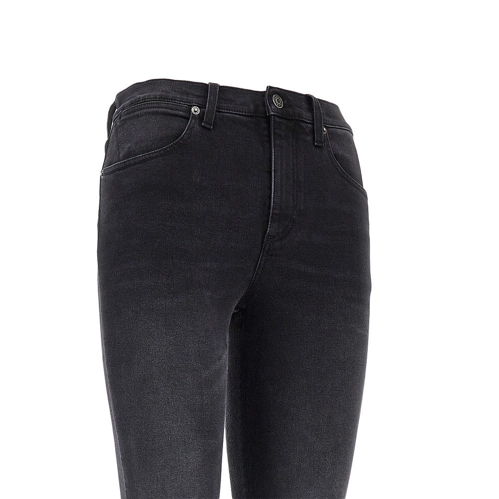 Gucci Jeans skinny in denim di cotone délavé, view 2