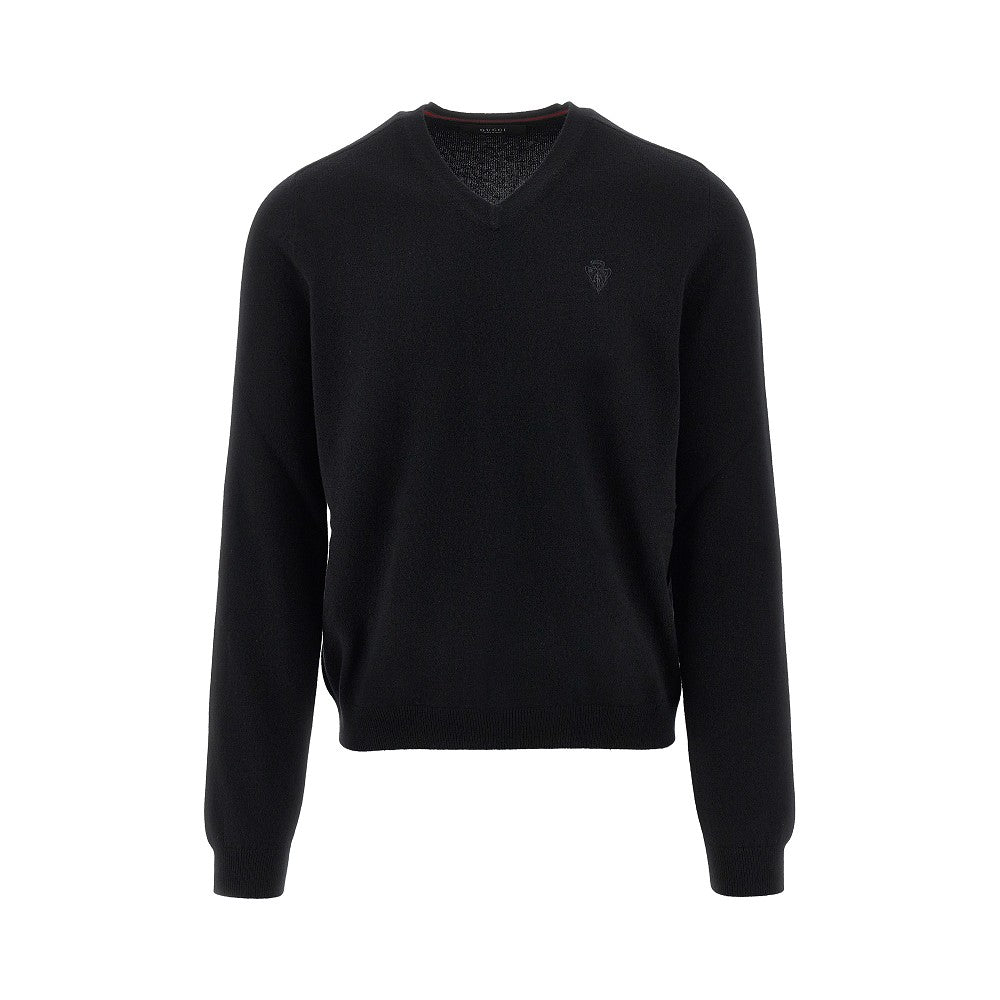 Gucci Pullover in cachemire con ricamo logo
