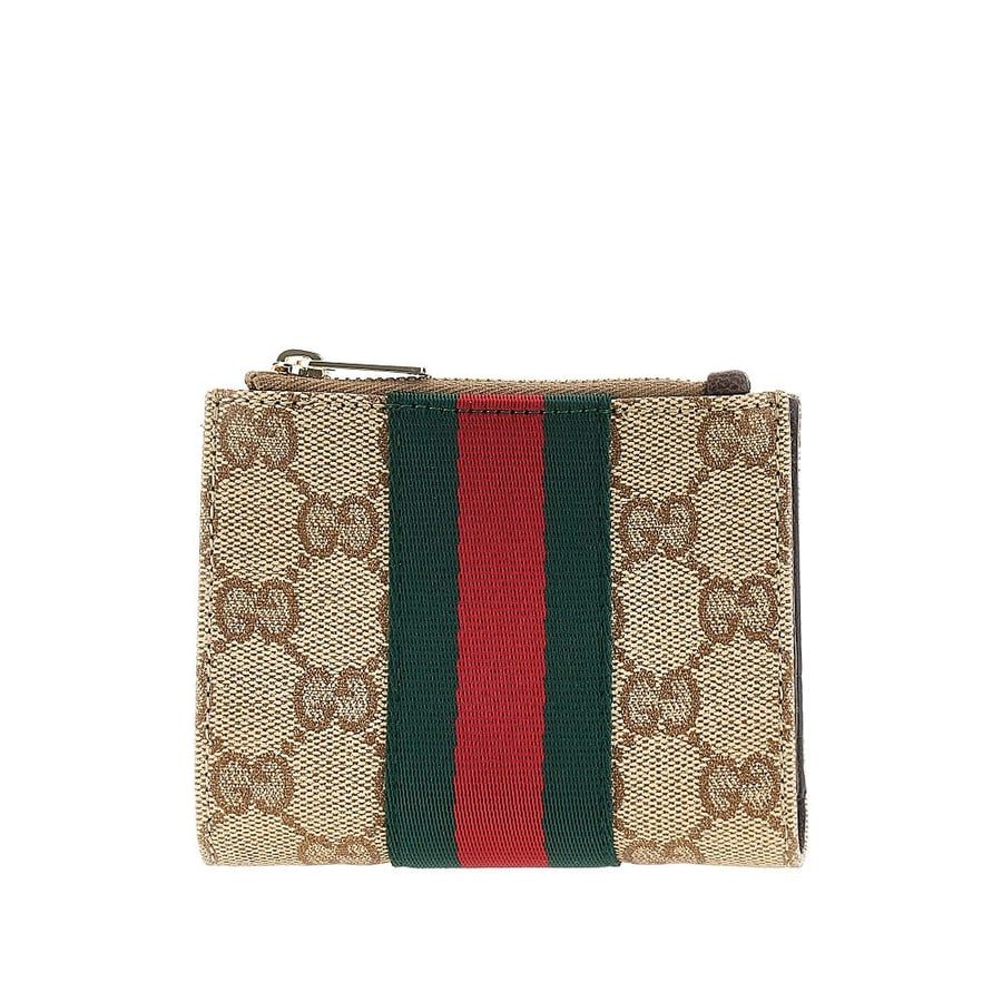 Gucci Portafoglio in tessuto GG con Nastro Web, view 2