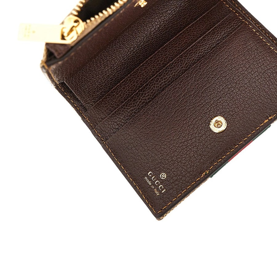 Gucci Portafoglio in tessuto GG con Nastro Web, view 3