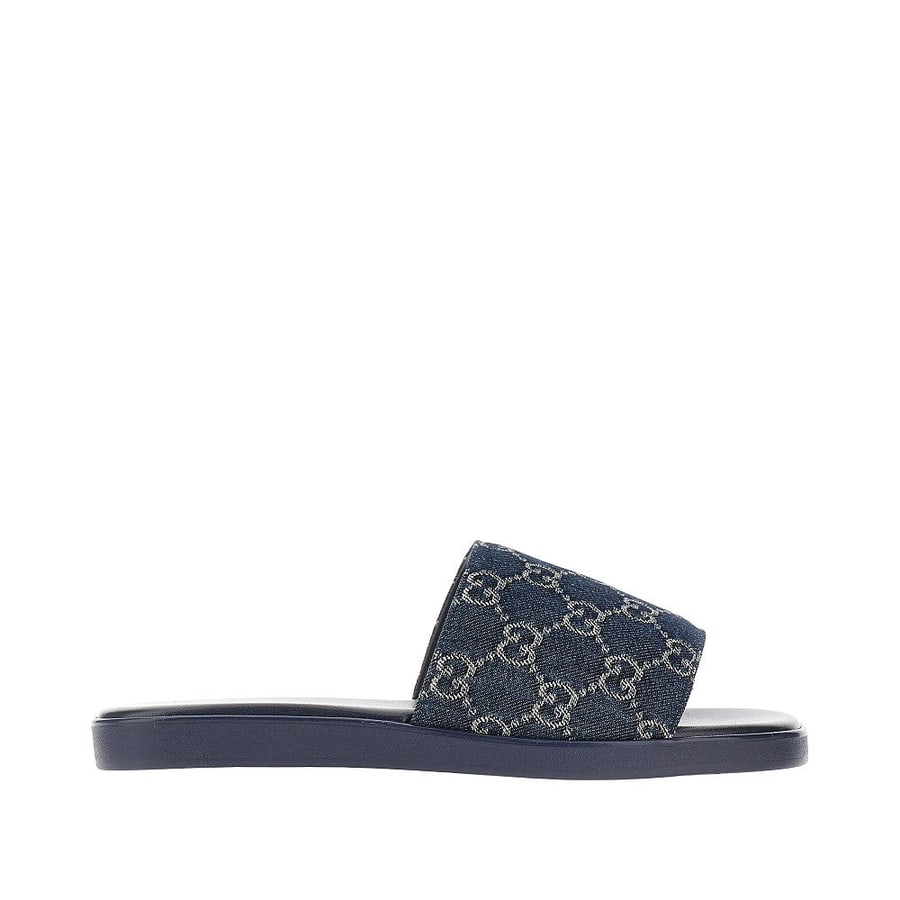 Gucci Slides in denim GG