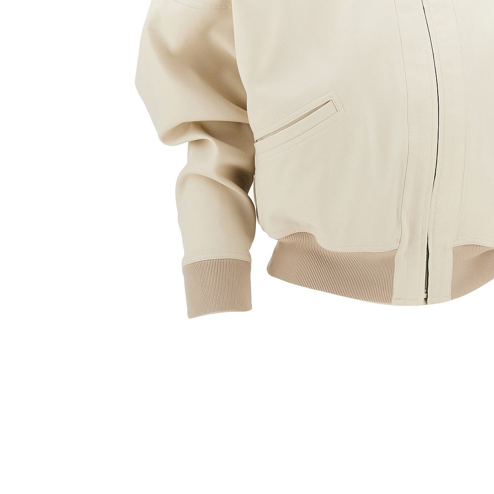 Gucci Bomber in cotone con spalle oversized, view 2