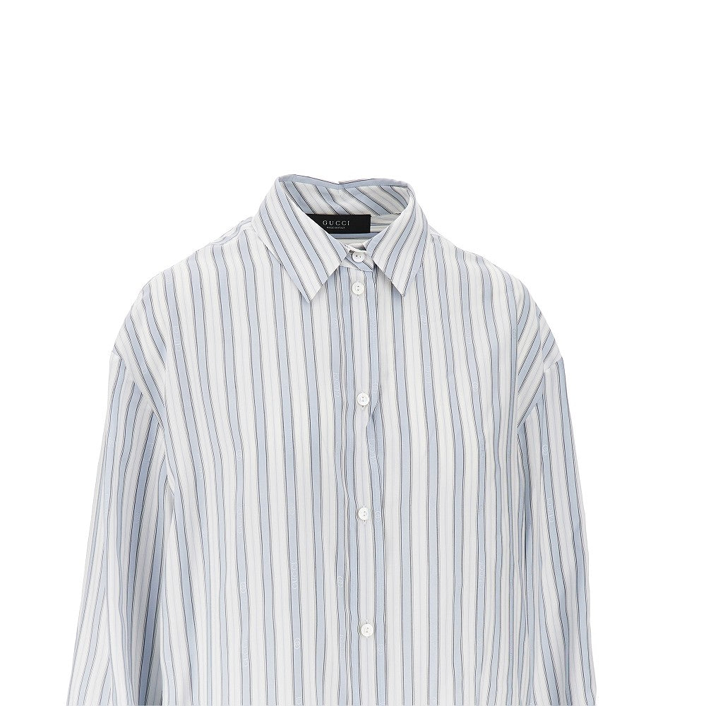 Gucci Camicia in seta baiadera jacquard a righe