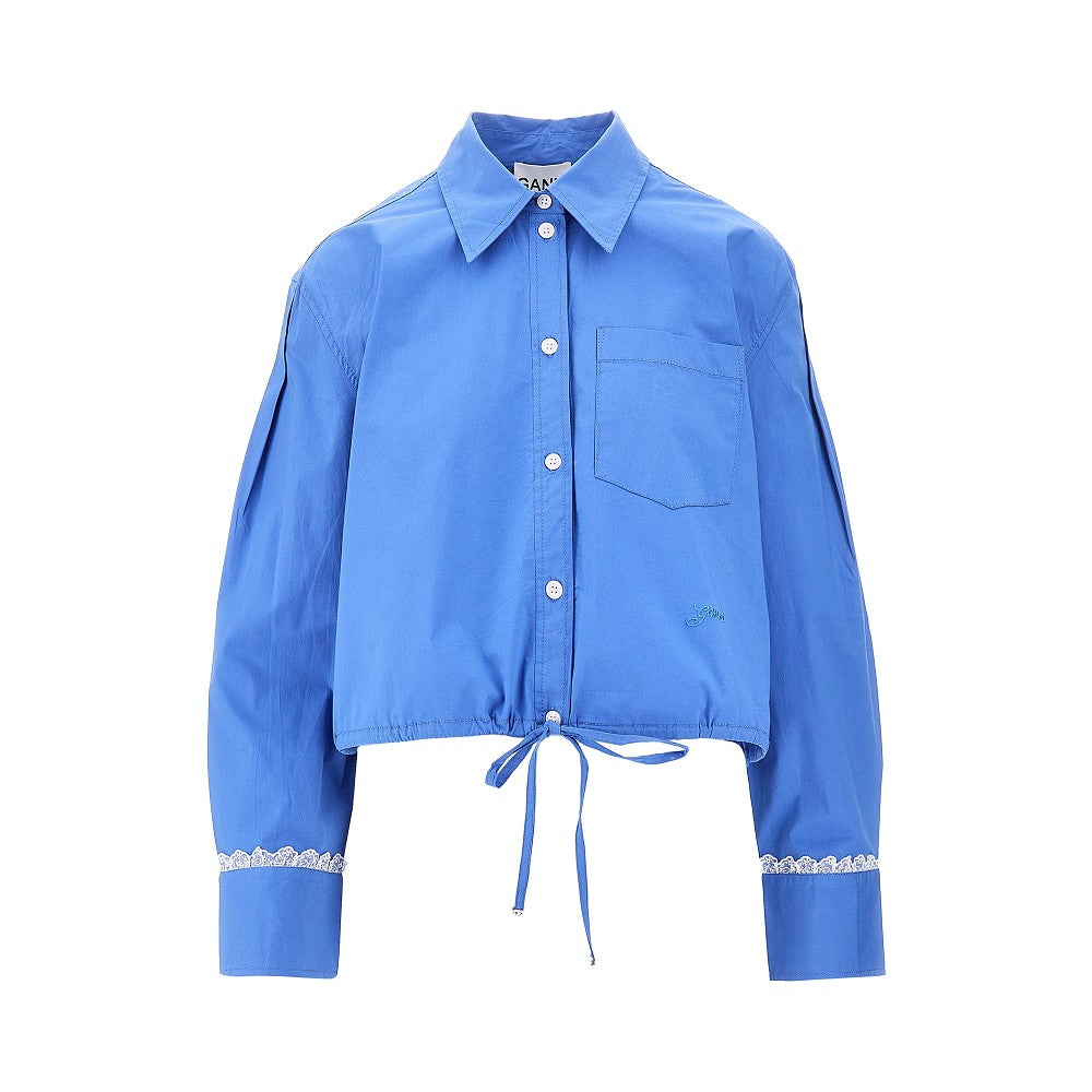 Ganni Camicia in popeline con ricamo logo