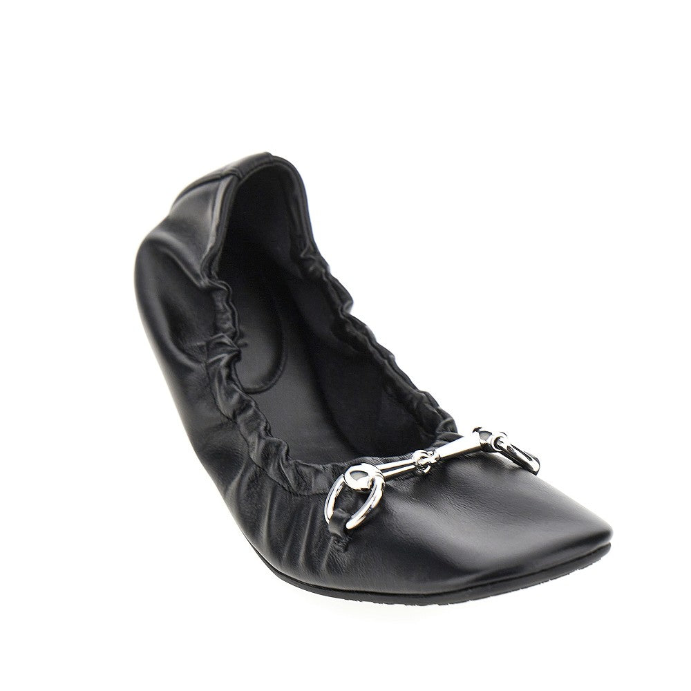 Gucci Ballerine 'Prima' in pelle con Morsetto, view 2
