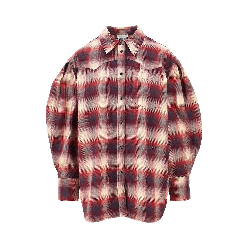 Ganni Camicia in flanella di cotone