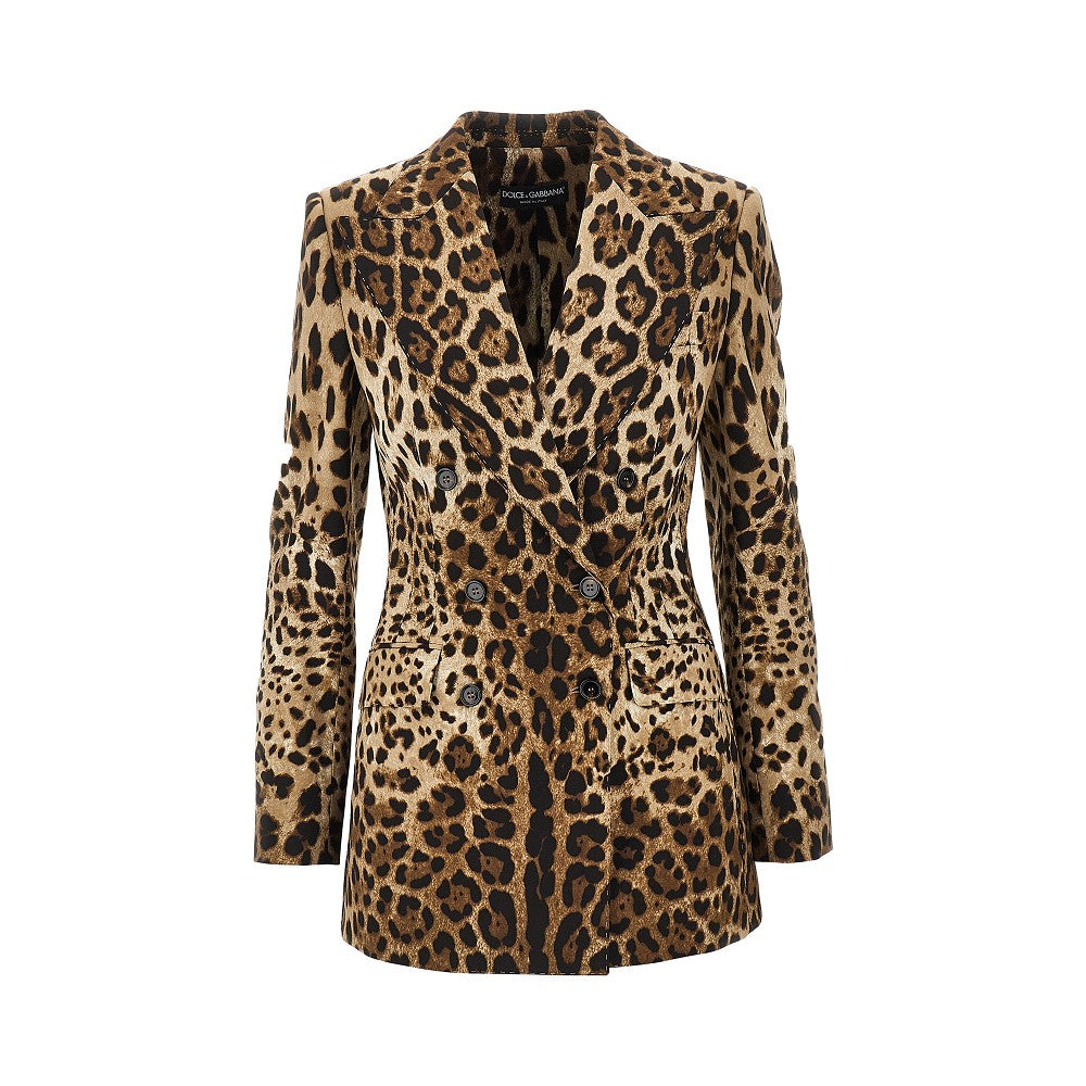 Dolce & Gabbana Giacca doppiopetto con stampa animalier