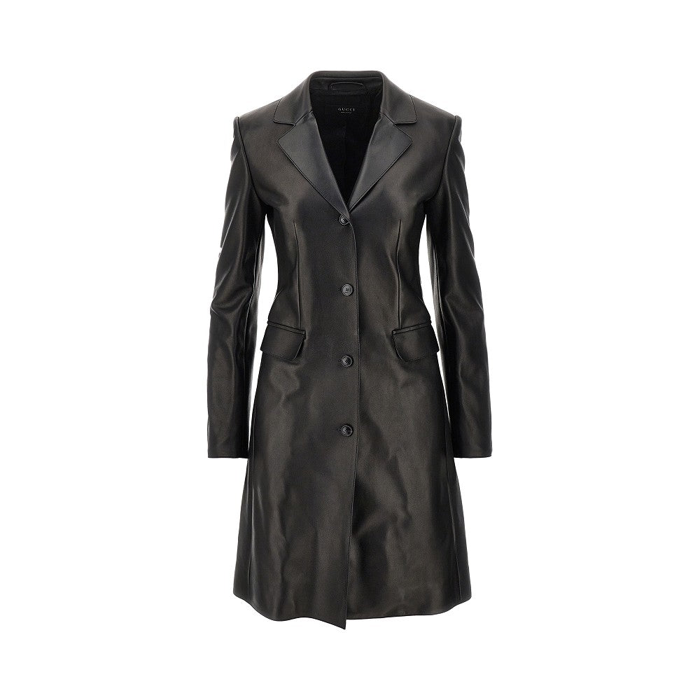 Gucci Cappotto monopetto in nappa