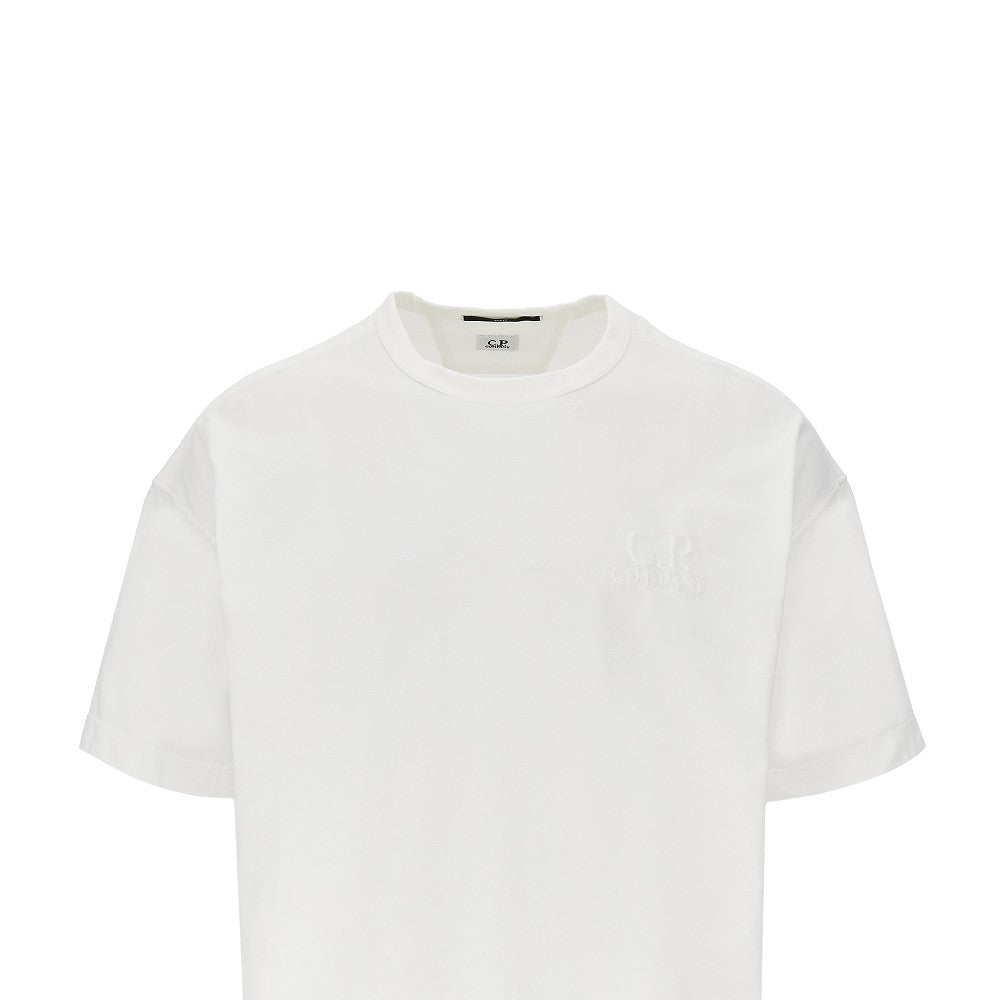 C.P. Company T-shirt in jersey di cotone con ricamo logo, view 2
