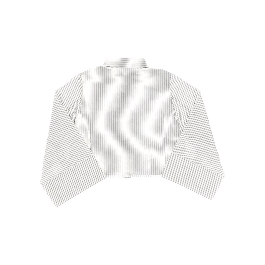 MM6 Camicia cropped a righe, view 2