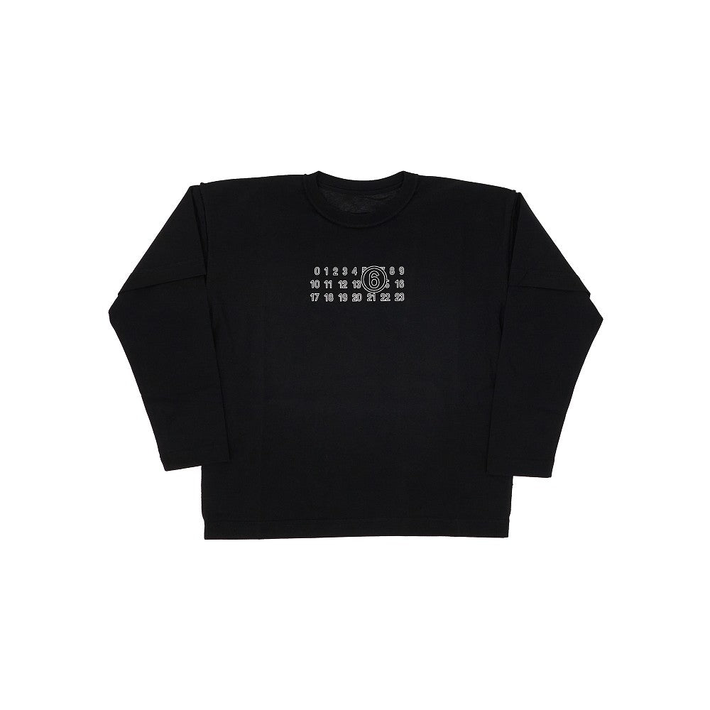 MM6 T-shirt a manica lunga effetto layering