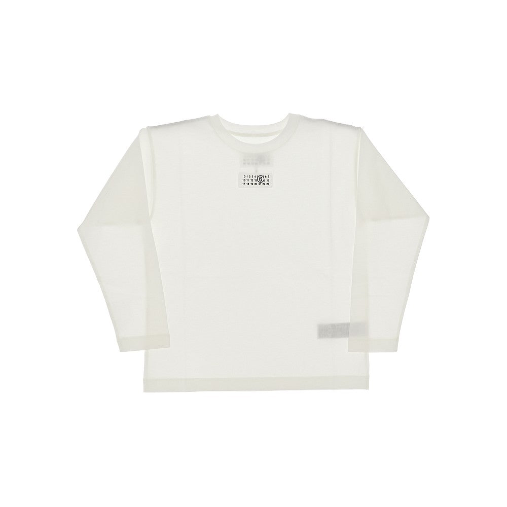 MM6 T-shirt a manica lunga con etichetta logo