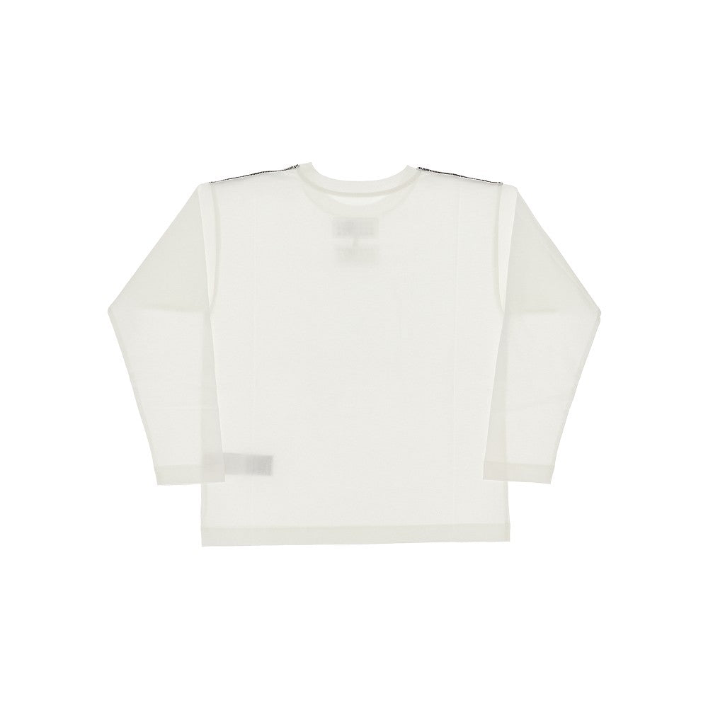 MM6 T-shirt a manica lunga con etichetta logo, view 2