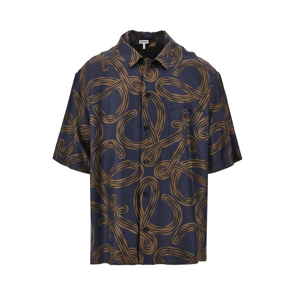 Loewe Camicia in seta stampa Anagram