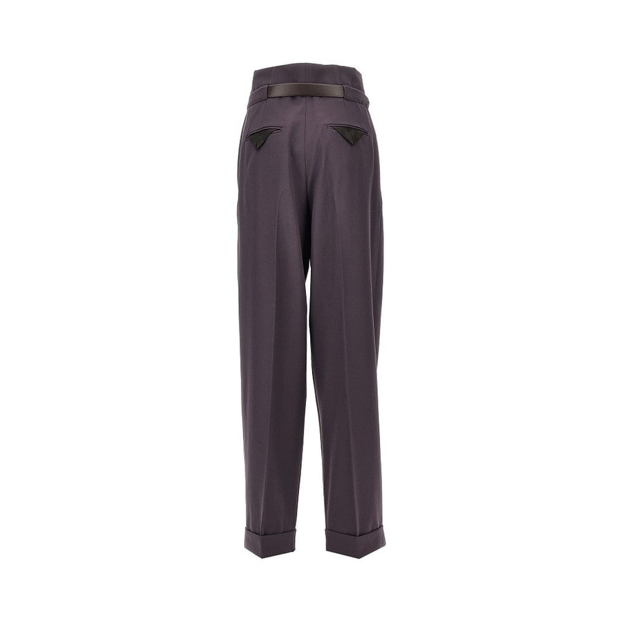 The Attico Pantalone in gabardine con cintura, view 3