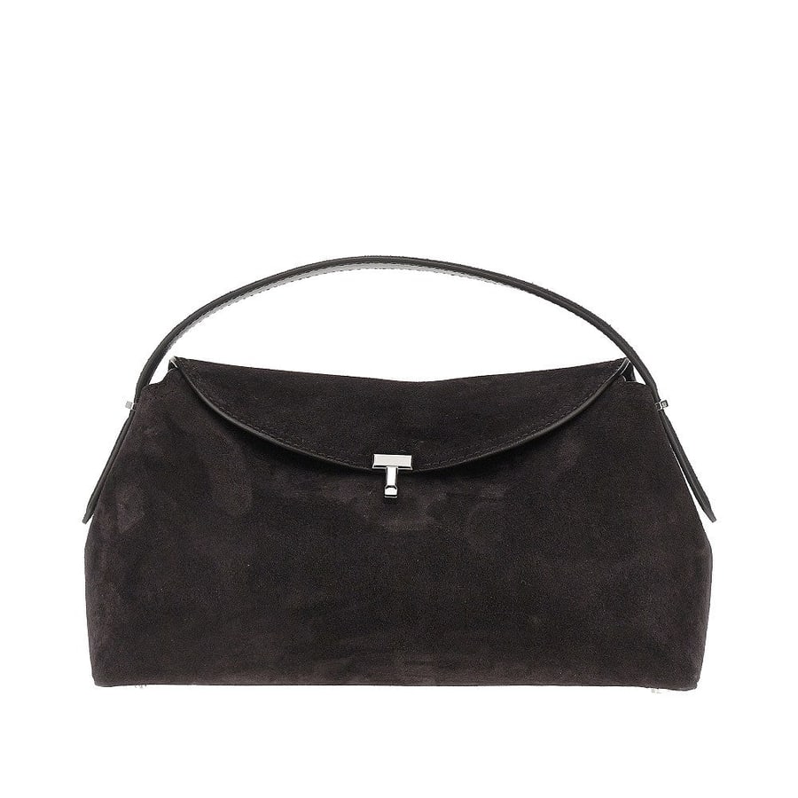Toteme Borsa top-handle 'T-Lock' in pelle scamosciat