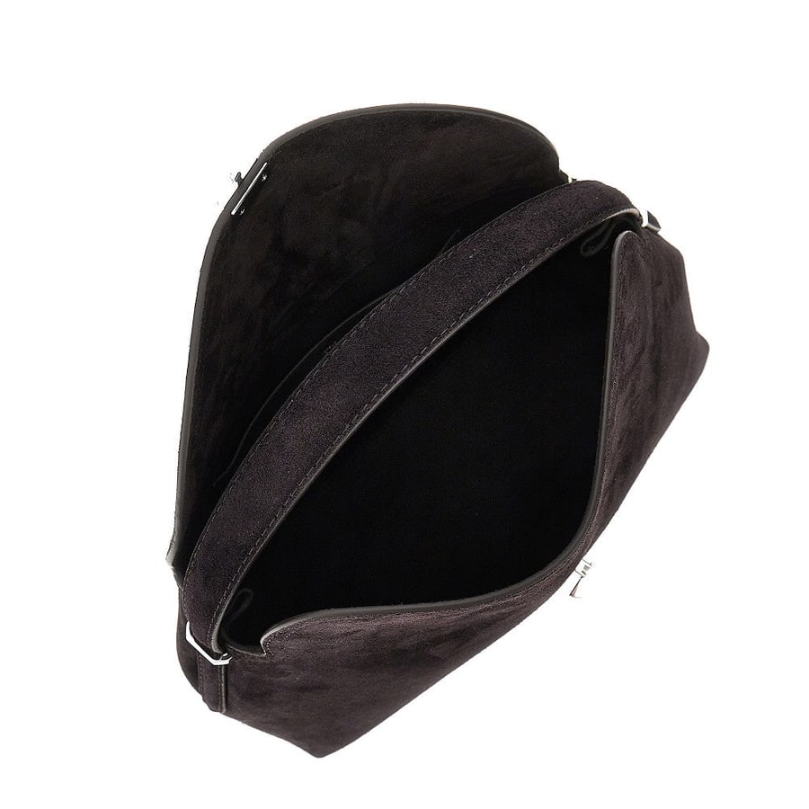 Toteme Borsa top-handle 'T-Lock' in pelle scamosciat, view 3