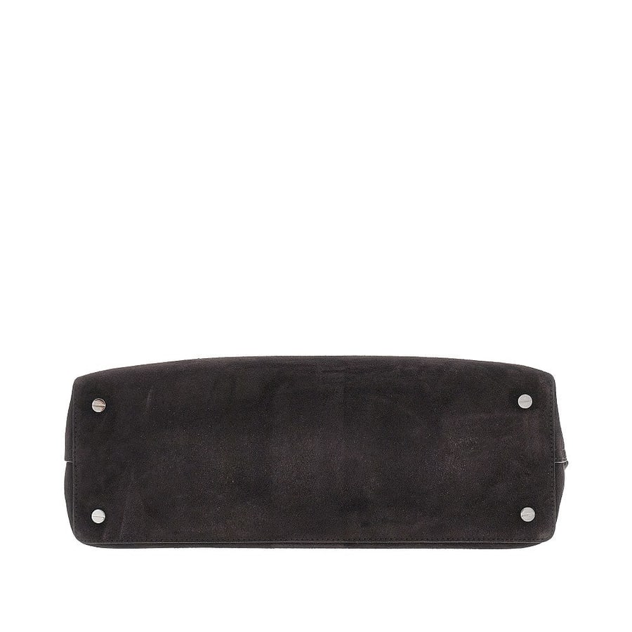 Toteme Borsa top-handle 'T-Lock' in pelle scamosciat, view 5