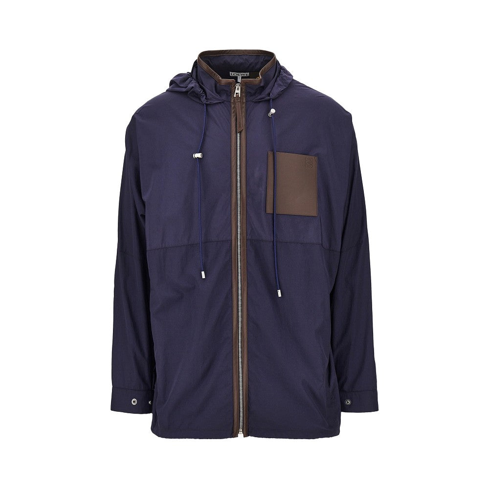 Loewe Giacca in micro ripstop con dettagli in pelle