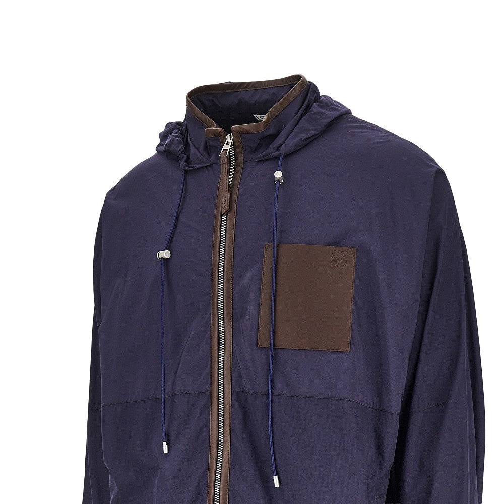 Loewe Giacca in micro ripstop con dettagli in pelle, view 2