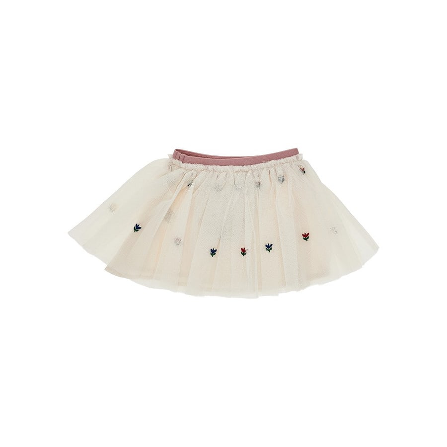 Stella McCartney Minigonna in tulle con fiorellini ricamati
