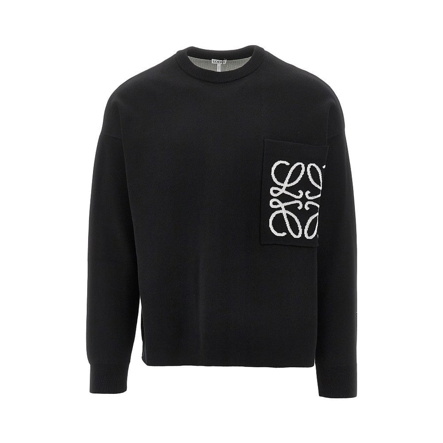 Loewe Pullover in misto cotone con tasca 'Anagram'