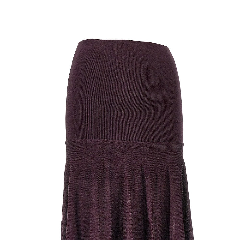 RABANNE Gonna lunga in maglia, view 2