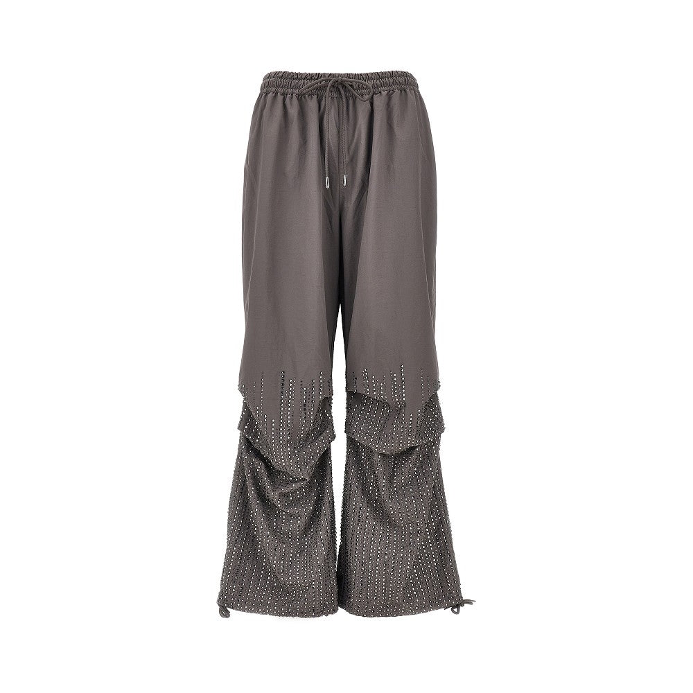 VENUJA Pantalone parachute con cristalli