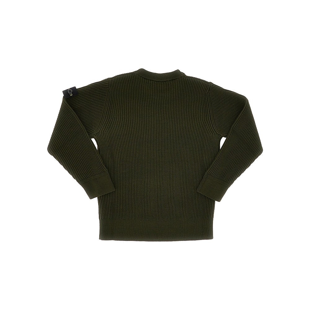Stone Island Pullover in lana a cose inglesi, view 2