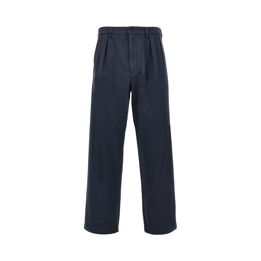 Prada Pantalone in gabardine effetto invecchiato