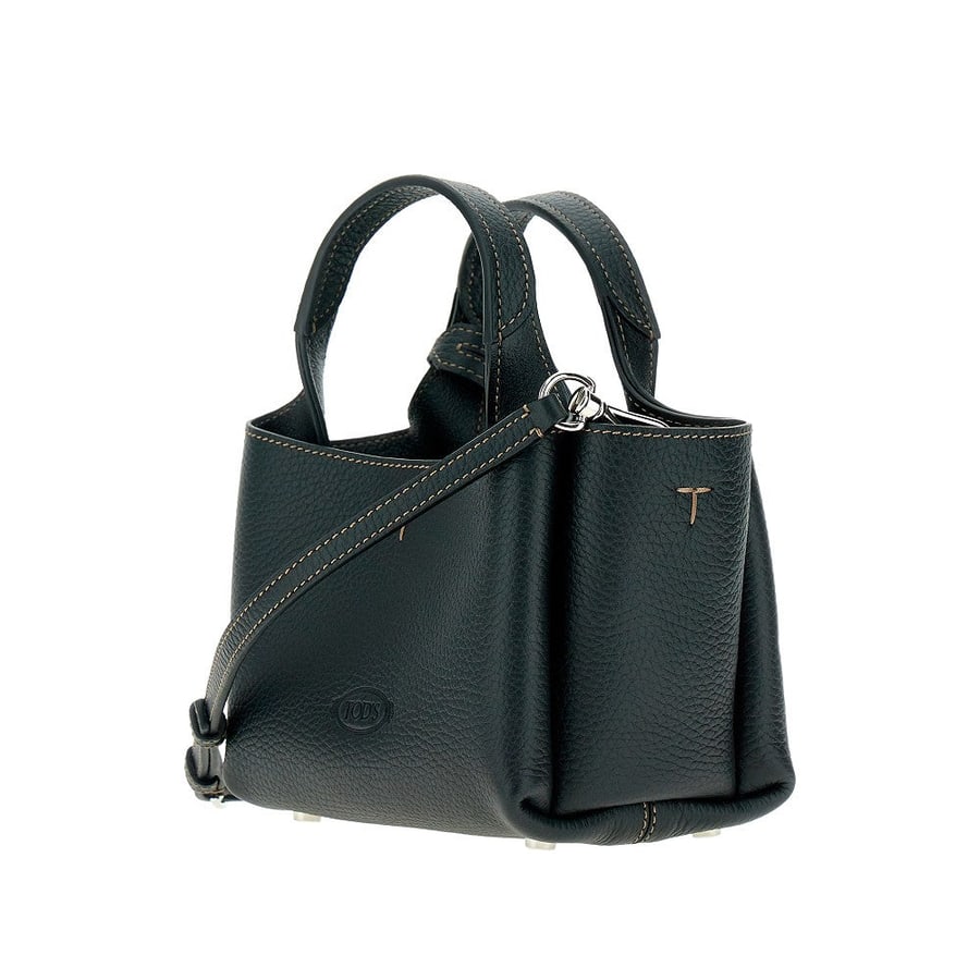 Tod's Mini shopping bag in pelle martellata, view 2