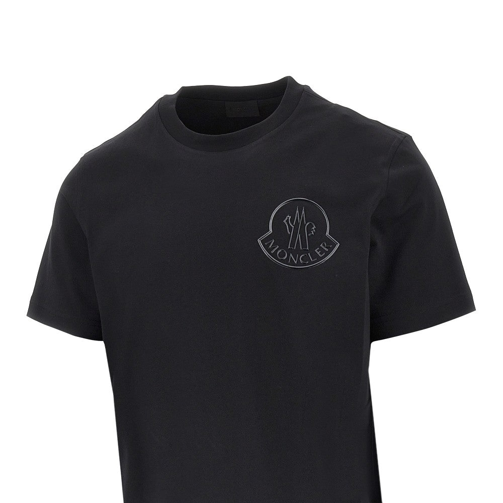 Moncler T-shirt con logo gommato, view 2