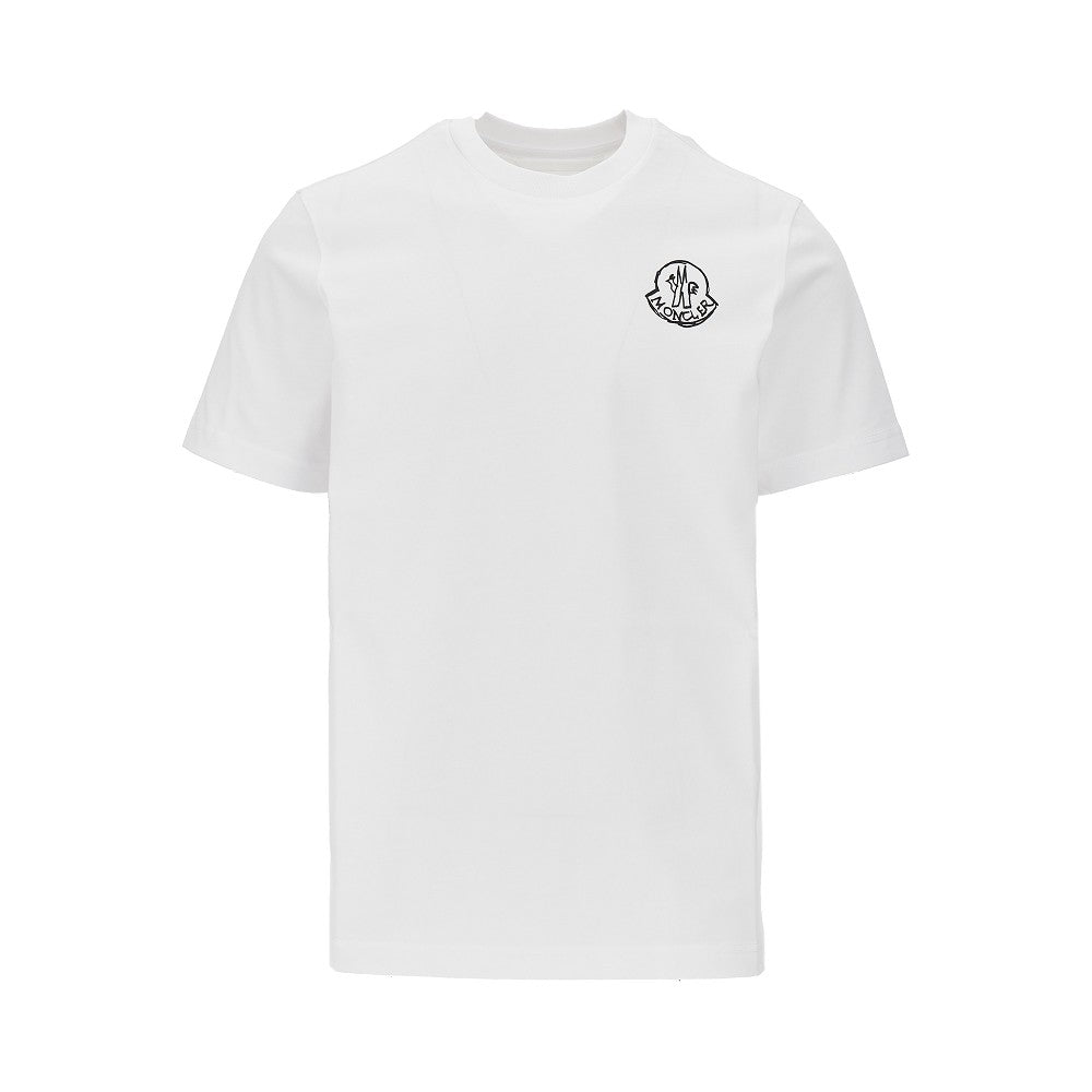 Moncler T-shirt con stampa logo sul petto